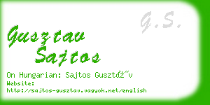 gusztav sajtos business card